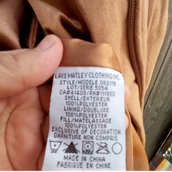 Lake Matley Jacket Mens Size XL Brown Removable Sleeve Light Weight Polyester - Picture 10 of 12